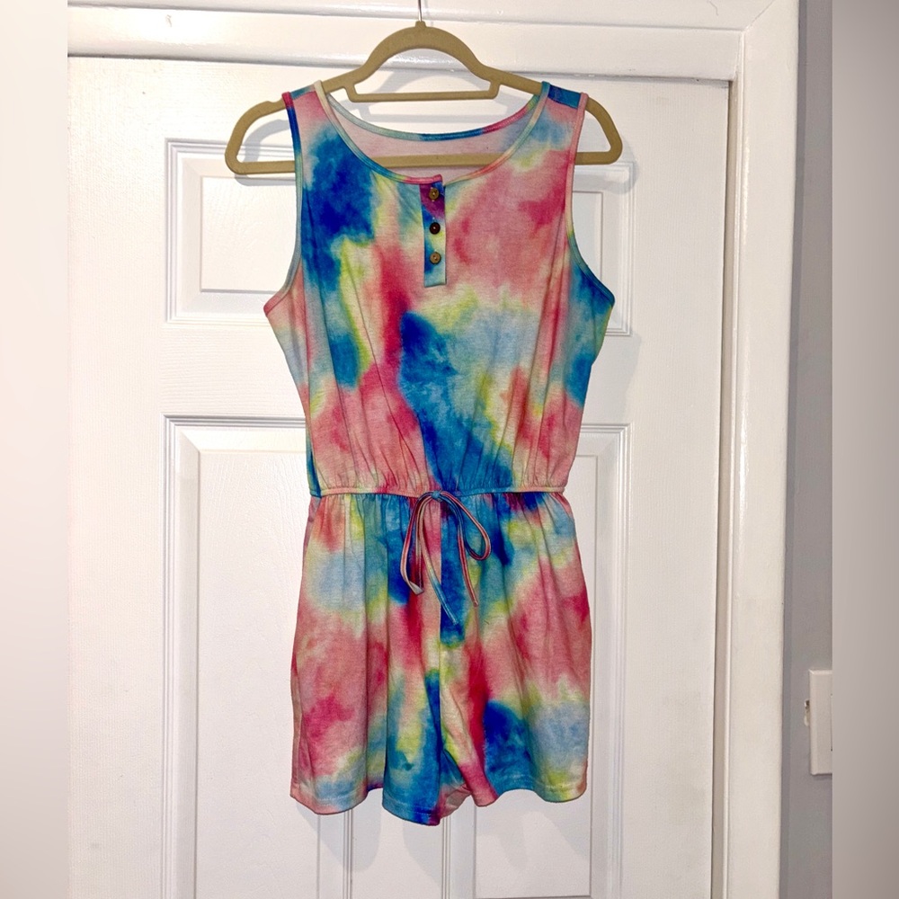 Colorful & Comfy Tie-Dye Romper - Medium